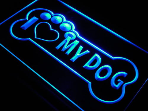 I Love My Dog Pet Shop Lure Neon Light Sign